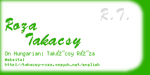 roza takacsy business card